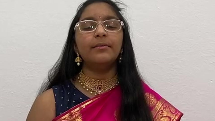 Student: Gitasri Dintakurthi  Location: USA Song: Kailasanadha Uraga Shiva